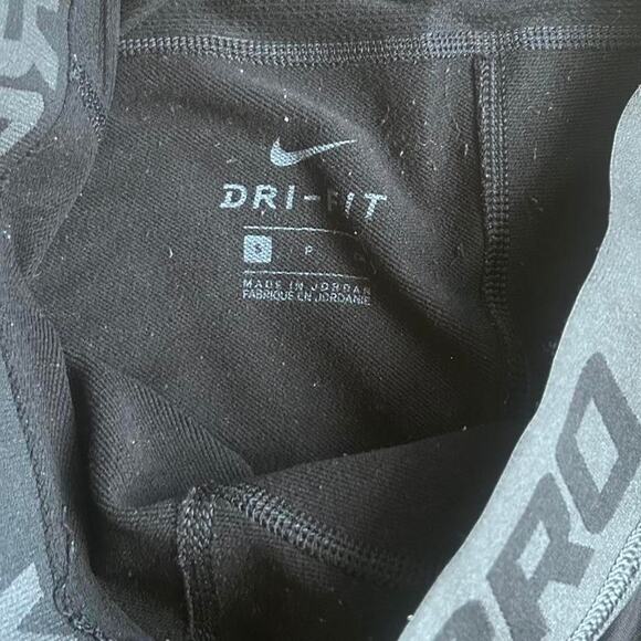 Nike pro black and grey compression Leggings Mens Small EUC Workout Sporty - Picture 3 of 4